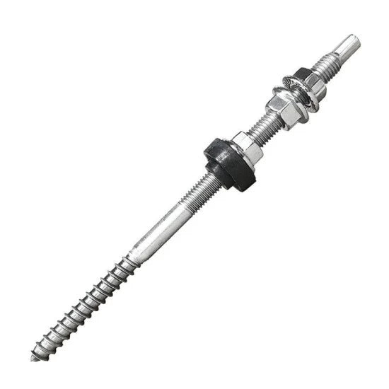 Șurub inox distanțier pentru acoperiș de tablă cu garnitură cauciuc m10x250 hanger bolt